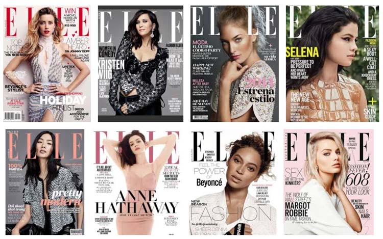 Couvertures du magazine Elle